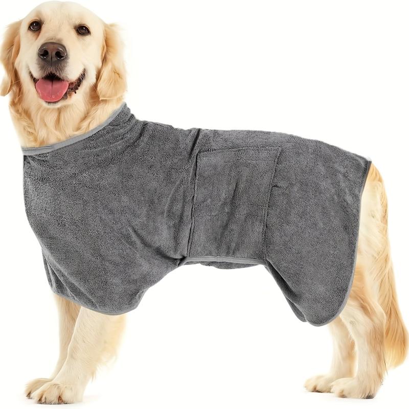 Absorbent Dog Bath Towel with Magic Stickers for Medium Large Dogs