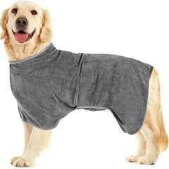 Absorbent Dog Bath Towel with Magic Stickers for Medium Large Dogs