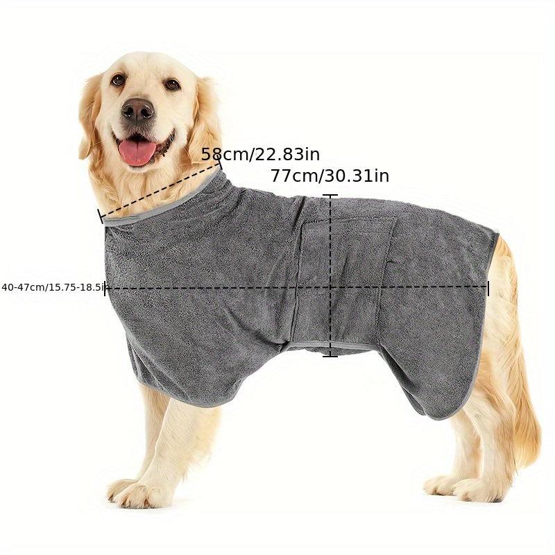 Absorbent Dog Bath Towel with Magic Stickers for Medium Large Dogs