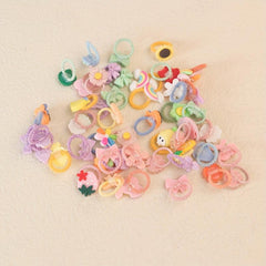 30pcs Colorful Dog Hair Ties Elastic Bands for Pets & Girls' Ponytails