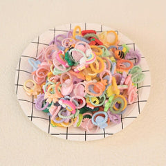 30pcs Colorful Dog Hair Ties Elastic Bands for Pets & Girls' Ponytails