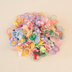 30pcs Colorful Dog Hair Ties Elastic Bands for Pets & Girls' Ponytails