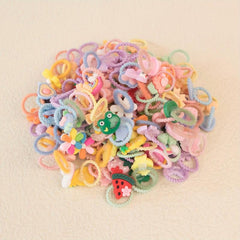 30pcs Colorful Dog Hair Ties Elastic Bands for Pets & Girls' Ponytails
