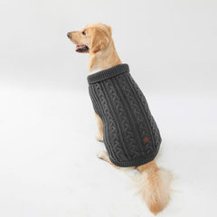 Plain Pet Knitted Sweater For Autumn And Winter Dog Warm Sweater