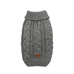 Plain Pet Knitted Sweater For Autumn And Winter Dog Warm Sweater