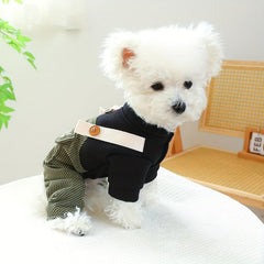 Pet Waffle Overalls Autumn Winter Dog Warm Clothes