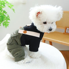 Pet Waffle Overalls Autumn Winter Dog Warm Clothes