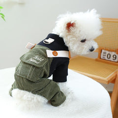 Pet Waffle Overalls Autumn Winter Dog Warm Clothes