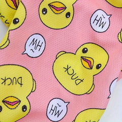 Duck Print Pet Pajama For Cats And Dogs Cozy Pet Clothes