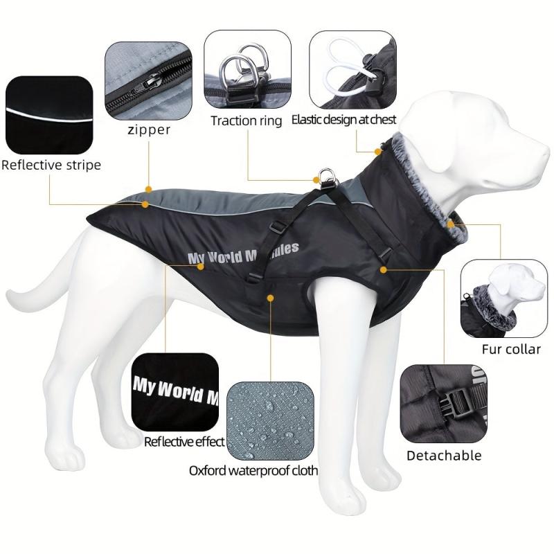 Reflective Waterproof Dog Coat for Winter Outdoor Travel