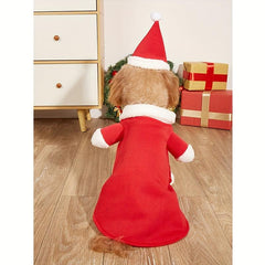Pet Santa Costume Winter Dog Clothing Transform Apparel
