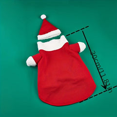 Pet Santa Costume Winter Dog Clothing Transform Apparel