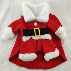 Pet Santa Costume Winter Dog Clothing Transform Apparel