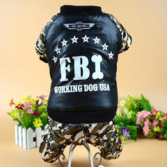 Working Dog Pet Cotton Jacket For Autumn And Winter Dog Warm Clothes