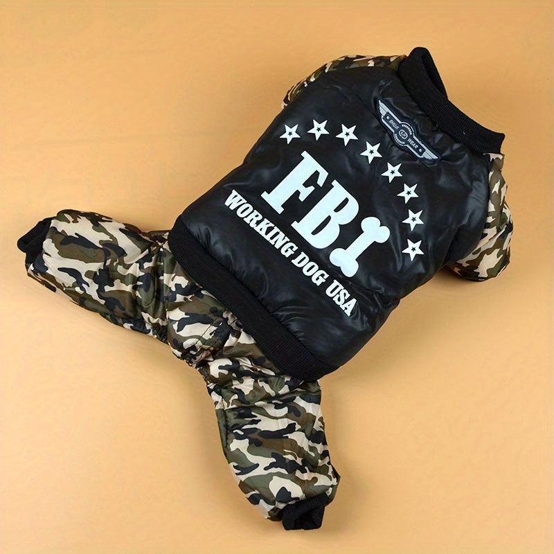 Working Dog Pet Cotton Jacket For Autumn And Winter Dog Warm Clothes