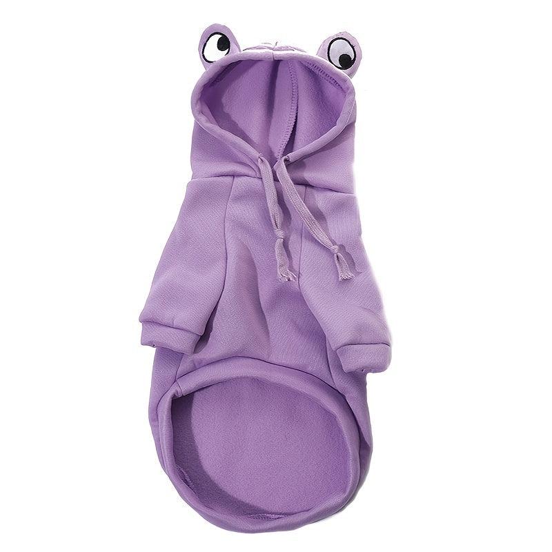 Frog Shaped Pet Clothes Thermal Dog Hoodie Small Medium Dogs Cats