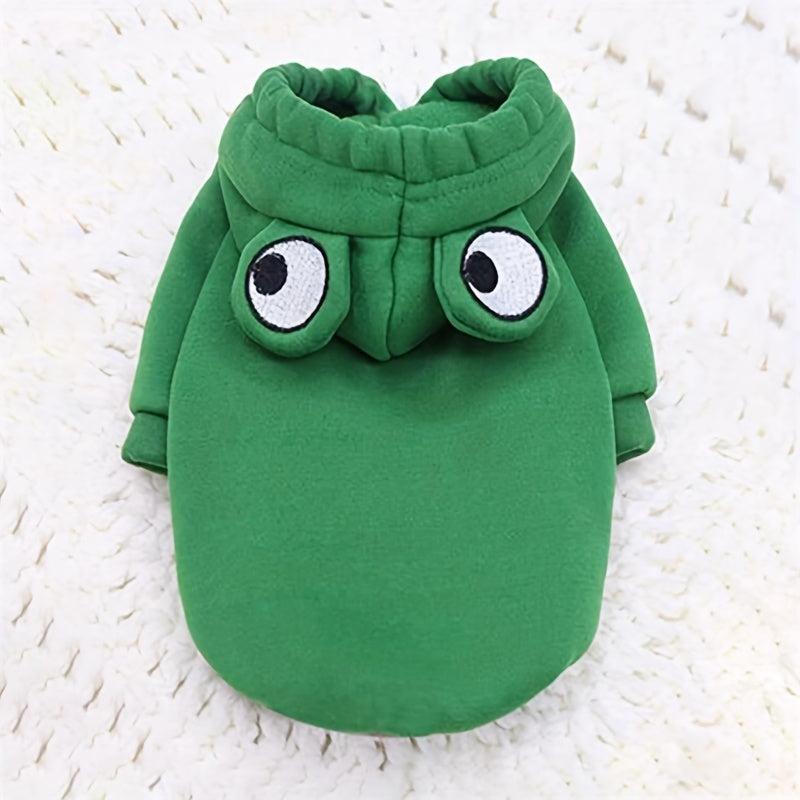 Frog Shaped Pet Clothes Thermal Dog Hoodie Small Medium Dogs Cats