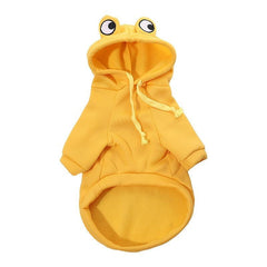 Frog Shaped Pet Clothes Thermal Dog Hoodie Small Medium Dogs Cats