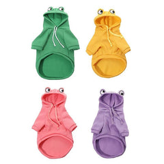 Frog Shaped Pet Clothes Thermal Dog Hoodie Small Medium Dogs Cats