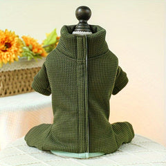 Coffee Pet Sweater Velvet Warm All Inclusive Pet Jumpsuit