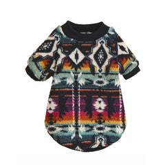 Ethnic Style Graphic Pet Thickened Plush Sweater for Autumn and Winter