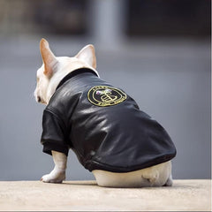 Dog Leather Clothing Pet Warm Clothes Cat Outdoor Apparel Padded Camping Jacket