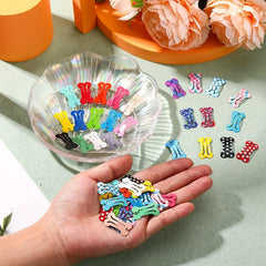 6pcs Cute Bone Shaped Hair Clips for Pets