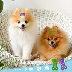 6pcs Cute Bone Shaped Hair Clips for Pets