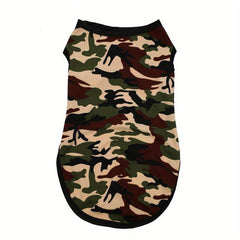Camouflage Print Dog Vest Stylish Pet Shirt for Small and Medium Dogs
