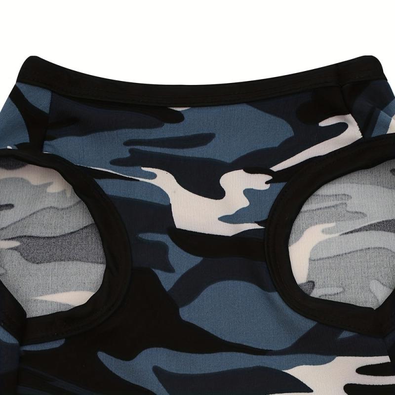 Camouflage Print Dog Vest Stylish Pet Shirt for Small and Medium Dogs