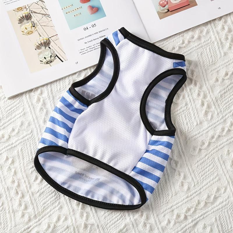 Striped & Bear Print Pet Tank for Small and Medium Dog