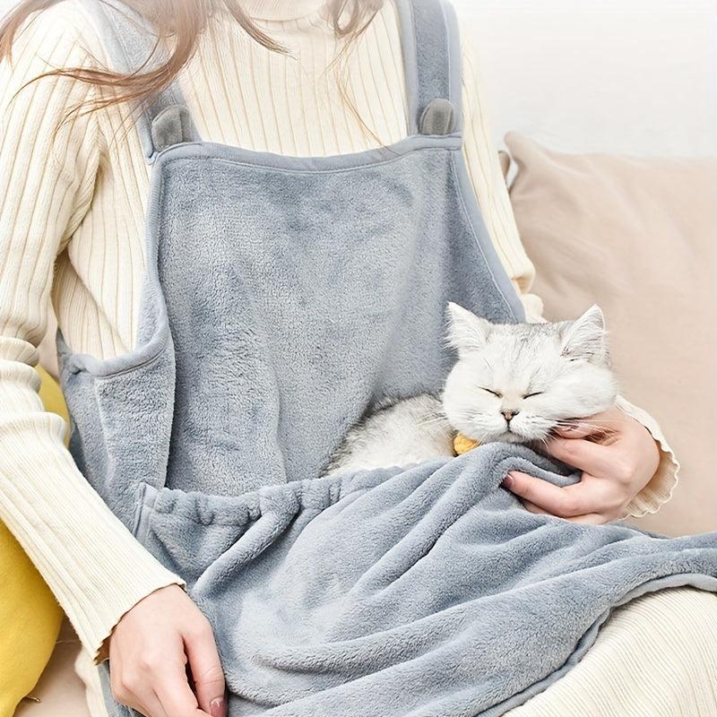 Pet Carrier Apron for Small Pets with Chest Bag and Sleeping Pocket