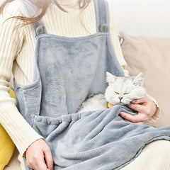 Pet Carrier Apron for Small Pets with Chest Bag and Sleeping Pocket