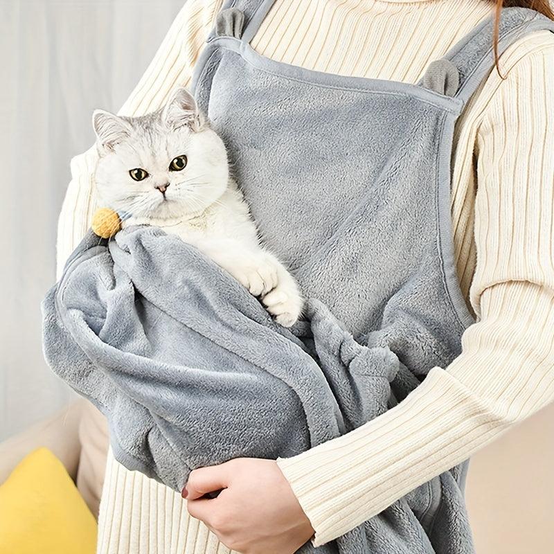 Pet Carrier Apron for Small Pets with Chest Bag and Sleeping Pocket