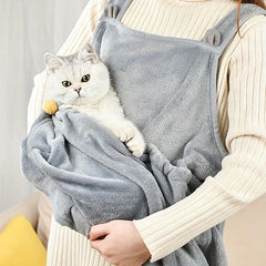 Pet Carrier Apron for Small Pets with Chest Bag and Sleeping Pocket