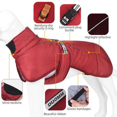 Thicken Warm Reflective Strap Dog Jacket for Autumn/Winter