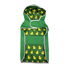 Waterproof Dog Raincoat Green Double Layer Coat for All Weather Protection