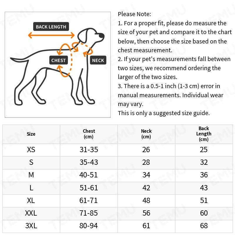 Reflective Warm Pet Clothes Waterproof Thickened Dog Coat For Medium Large Dog