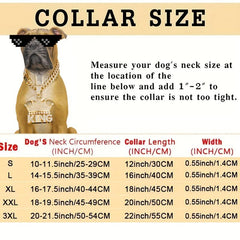 Hip Hop Rhinestone Crowned King Pendant Necklace for Pets