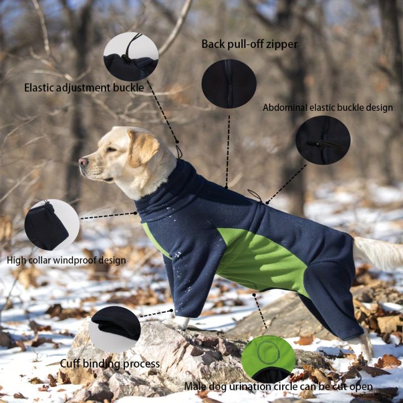 Large Dog Winter Warm Coat Padded Dog Jacket For Cold Weather