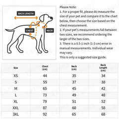 Large Dog Winter Warm Coat Padded Dog Jacket For Cold Weather