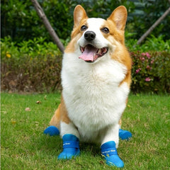 4pcs Rubber Pet Rain Boots Anti dirty Scratch Durable Shoes For Pet