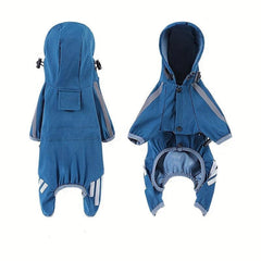 Yellow Dog Raincoats Waterproof Puppy Jacket Dog Hooded Jumpsuit