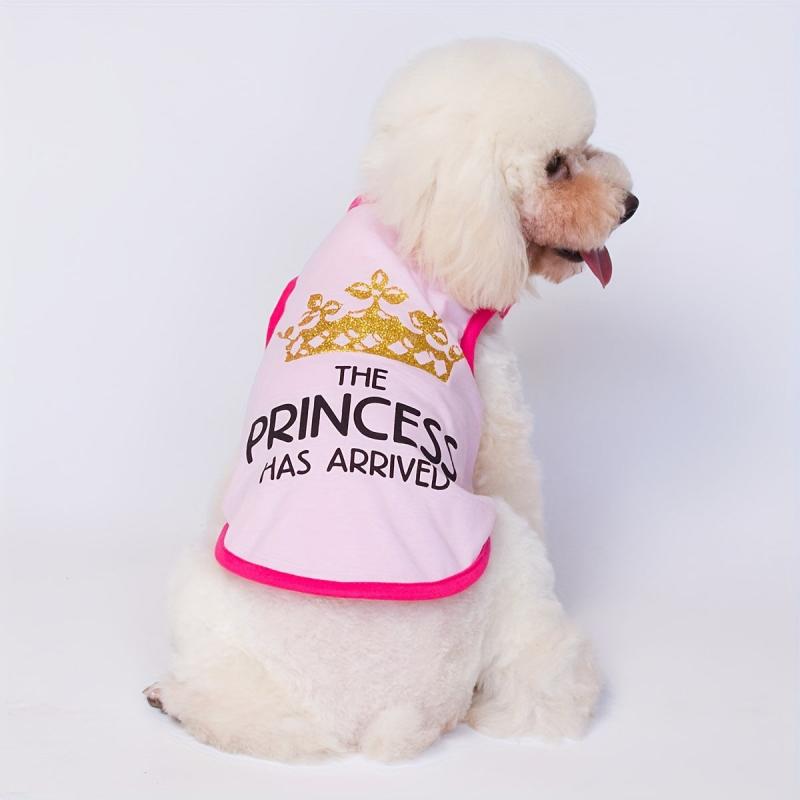 The Princess Has Arrived Pet Breathable Vest Dog Cat Summer Party Clothes