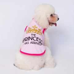 The Princess Has Arrived Pet Breathable Vest Dog Cat Summer Party Clothes