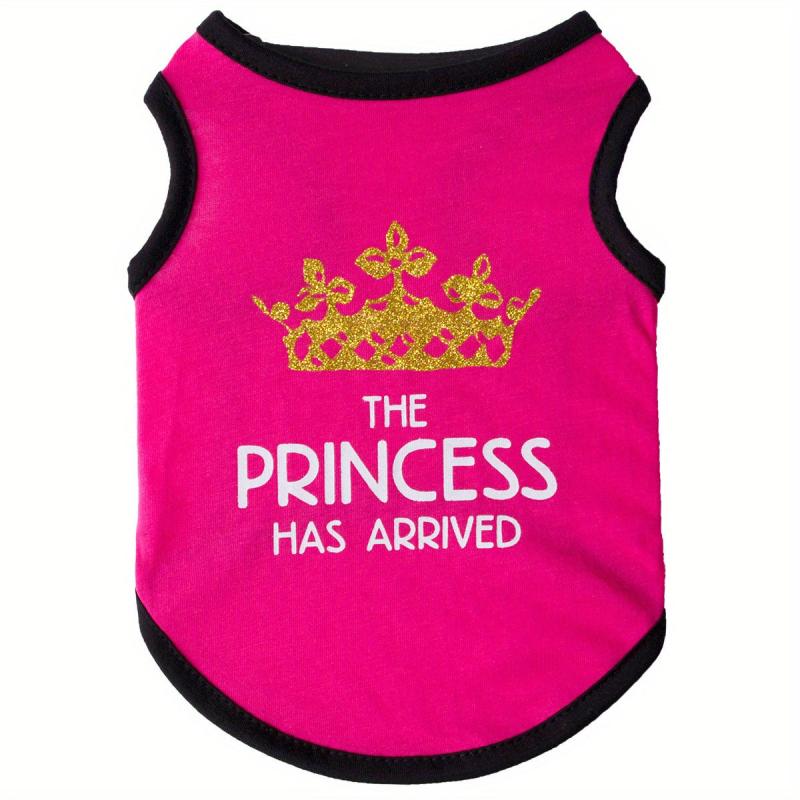 The Princess Has Arrived Pet Breathable Vest Dog Cat Summer Party Clothes