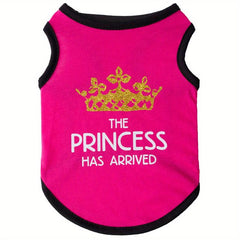 The Princess Has Arrived Pet Breathable Vest Dog Cat Summer Party Clothes