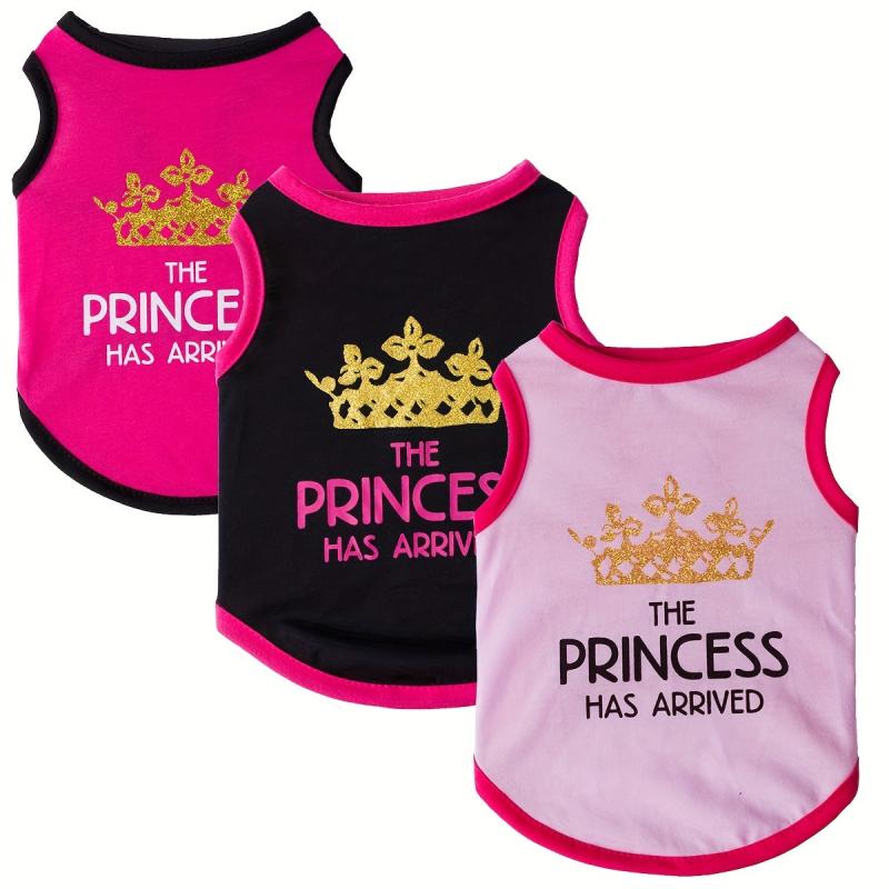 The Princess Has Arrived Pet Breathable Vest Dog Cat Summer Party Clothes