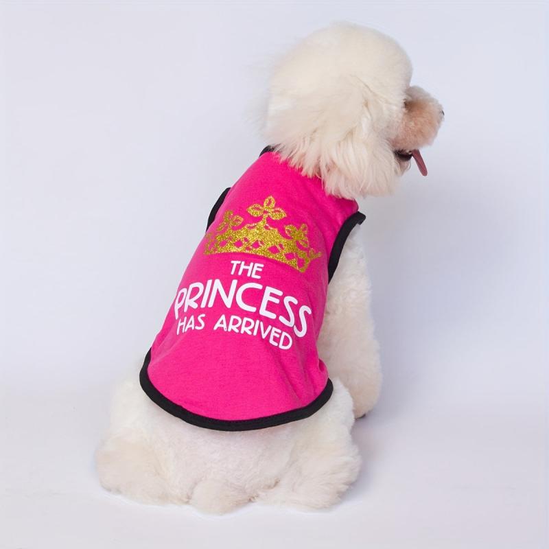 The Princess Has Arrived Pet Breathable Vest Dog Cat Summer Party Clothes