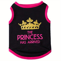 The Princess Has Arrived Pet Breathable Vest Dog Cat Summer Party Clothes
